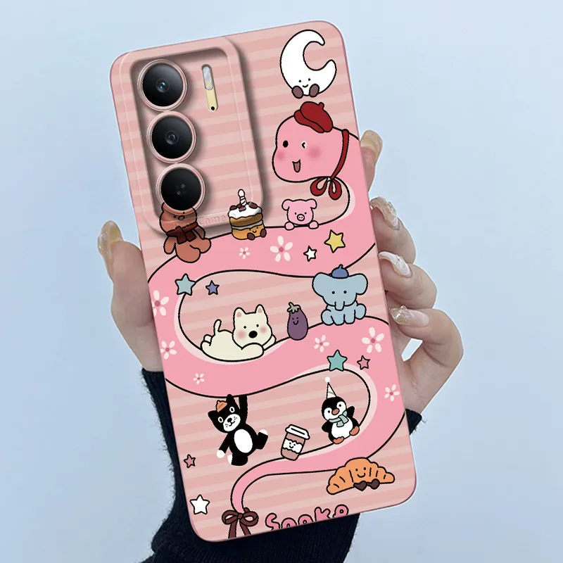 Fashion Simplicity Painting Matte Silicone Phone Case - 6.72'' Bumper Cover