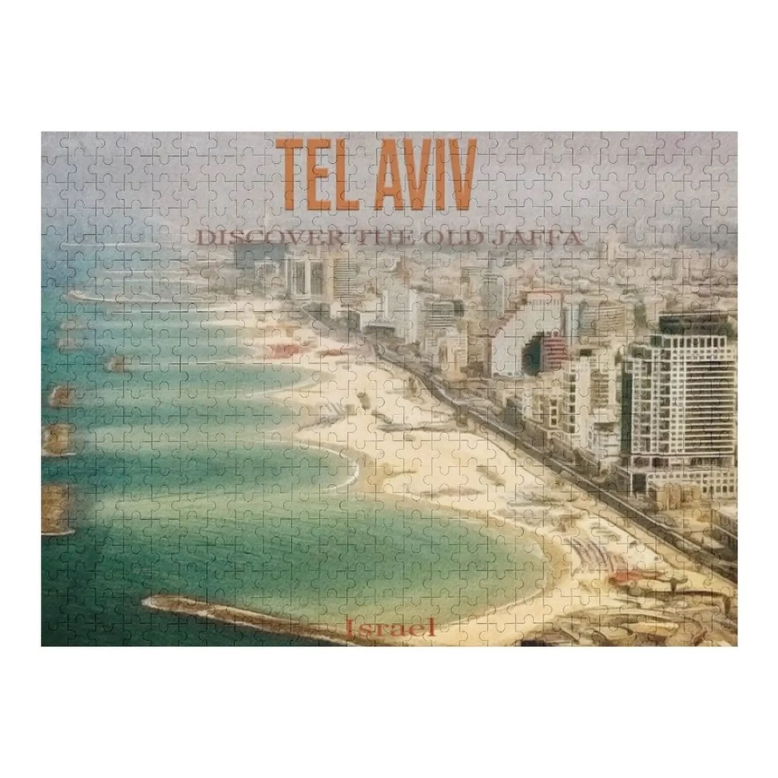 Vintage Tel Aviv Poster Jigsaw Puzzle Custom Child Woods For Adults Puzzle