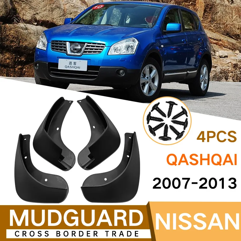 

For Nissan Qashqai J10 2007-2013 Car Molded Mud Flaps Splash Guards Mudguards Front Rear Styling Front Rear Wheel Accessories