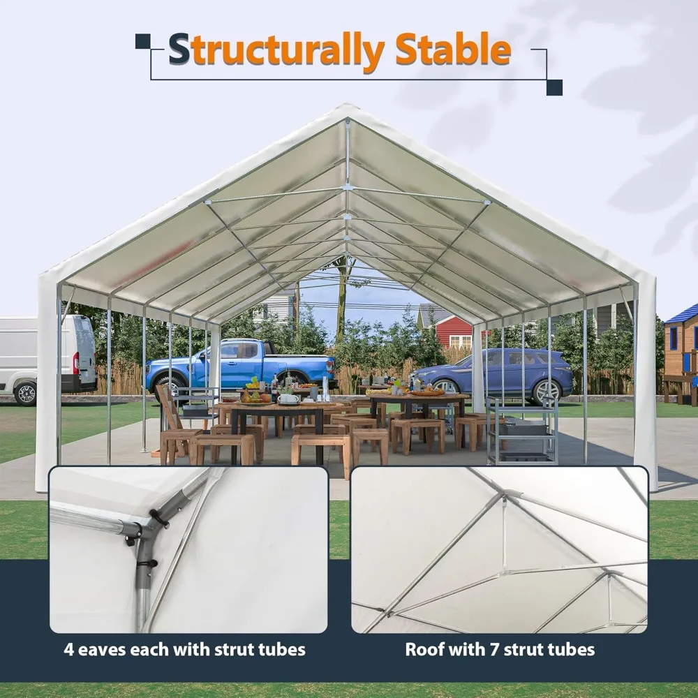 Party Tent-Heavy Duty Upgraded Galvanized Frame, Outdoor Wedding Gazebo Shelter Canopy, Removable Sidewalls,