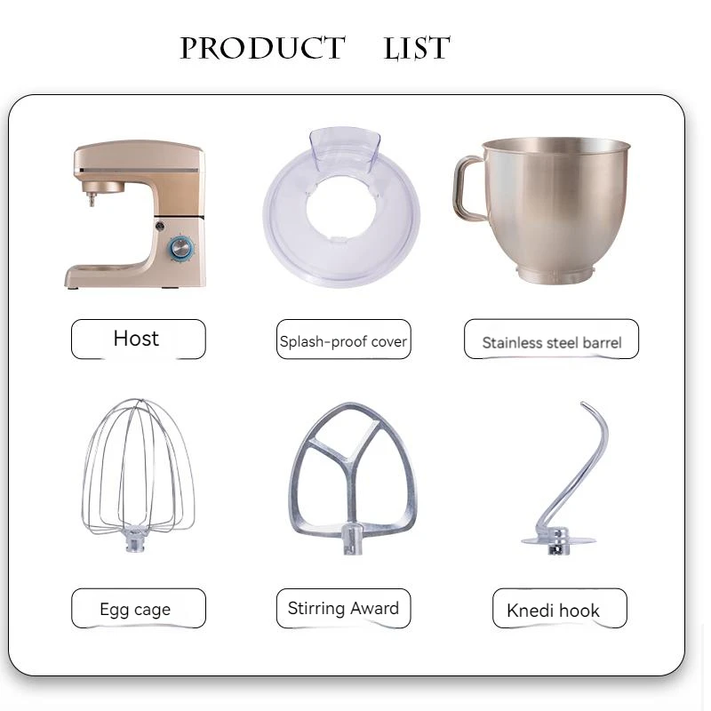 2200W Electric Milk Frother Cake Flour Dough Mixer Food Bread Stand Mixer Maker Chef Machine  Egg Beater 6 Speed Whisk 6