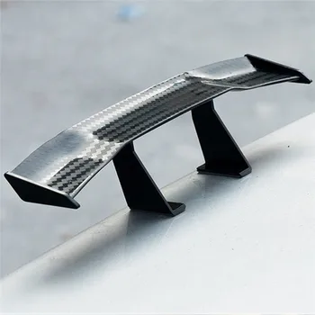 Spoiler universale in fibra di carbonio Look 3D Mini posteriore tronco ala Boot Lip Spoiler adesivi auto esterno accessori divertenti decorazione
