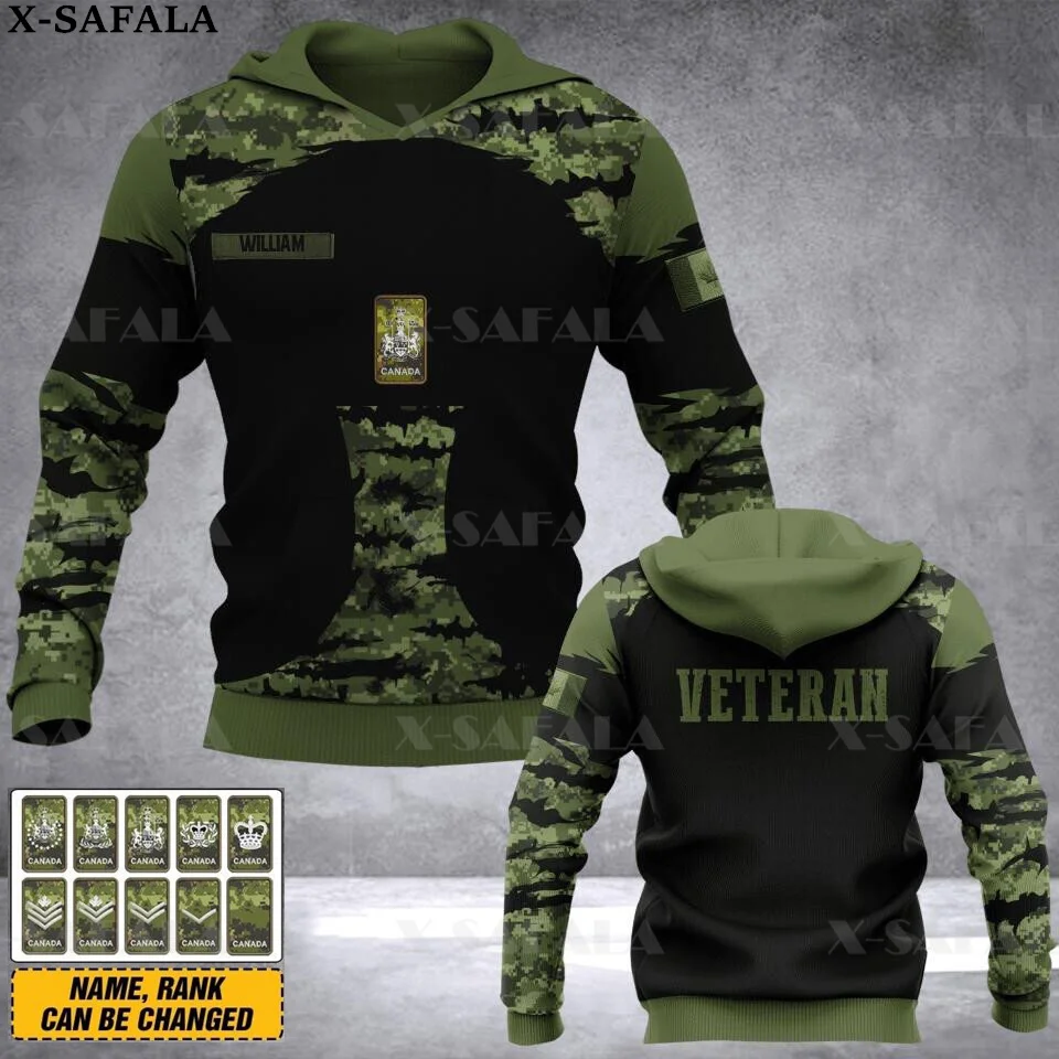 Custom Name/Rank CANADIAN ARMY Soldier Uniform Cosplay 3D Print Hoodie Man  Harajuku Outwear Hooded Pullover Tracksuits Casual-2 - AliExpress