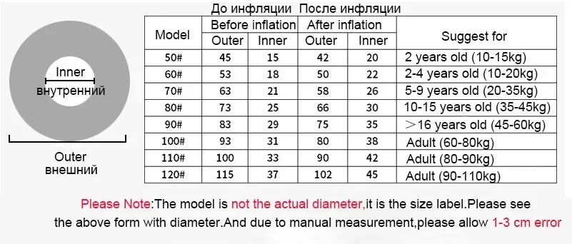Summer Inflatable Toys Doughnut Swimming Ring Cartoon Air Mattress Outdoor Beach Pool Water Toys Floating 90# Inflatable Bed 6