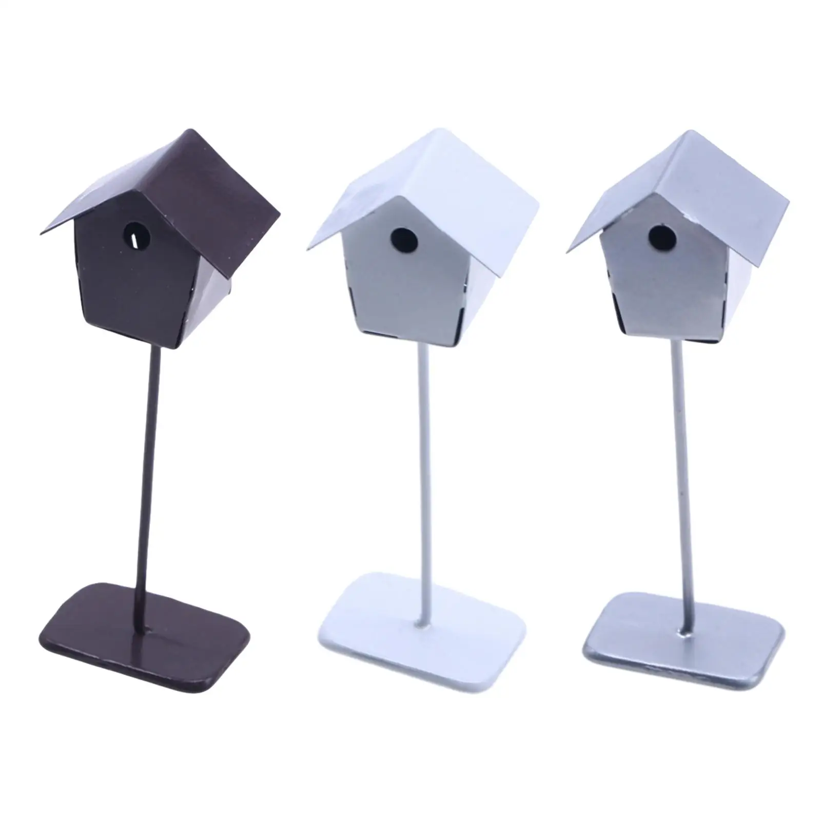 

Домик для кукольного домика, металлический Деревенский домик 1:12 дюймов, фотореквизит для кукольного домика, микро-ландшафта, сада