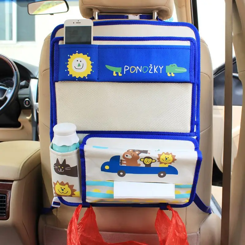 1Pcs Nette Cartoon Auto Rücksitz Organizer für Kinder Kinder Baby