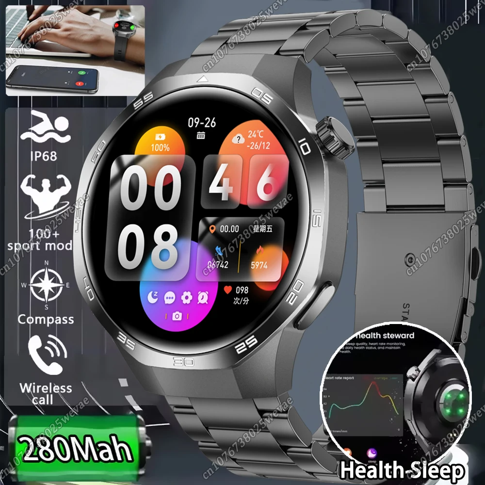 2026 New Watch Bluetooth Call Smart Watches Men GPS Tracking NFC Sports Fitness Waterproof 1.53 inch AMOLED Smartwatch Man HT30 1