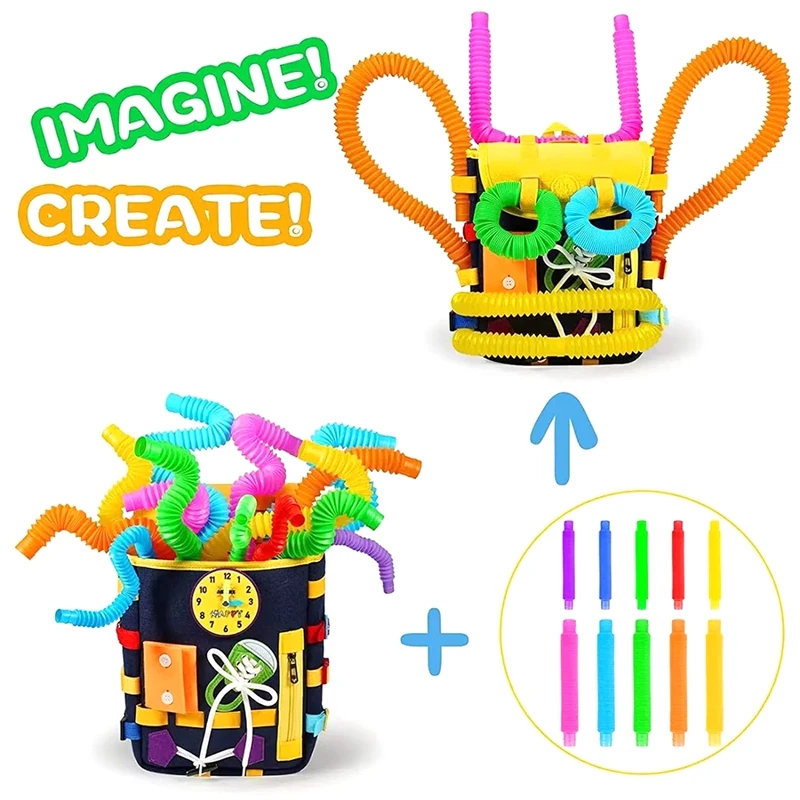 어린이용 DIY 펠트 백 배낭, 학교 사이즈, 11 인치 H X 9 인치 L X 3.9 인치 W, 크리스마스 선물