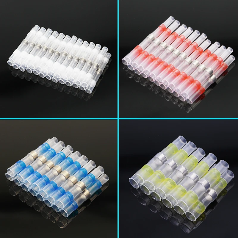 50/100 Stück verpackte Lötdichtungs-Drahtverbinder, wärmeschrumpfende isolierte elektrische Drahtklemmen, Stoßverbinder, wasserdicht – Detail 8