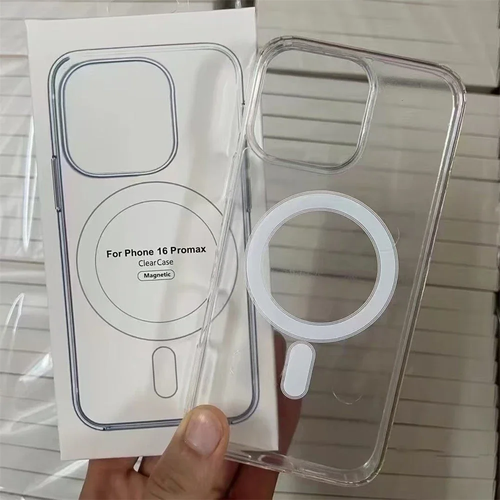 Sleek Transparent Protective Case with MagSafe Wireless Charging Compatibility