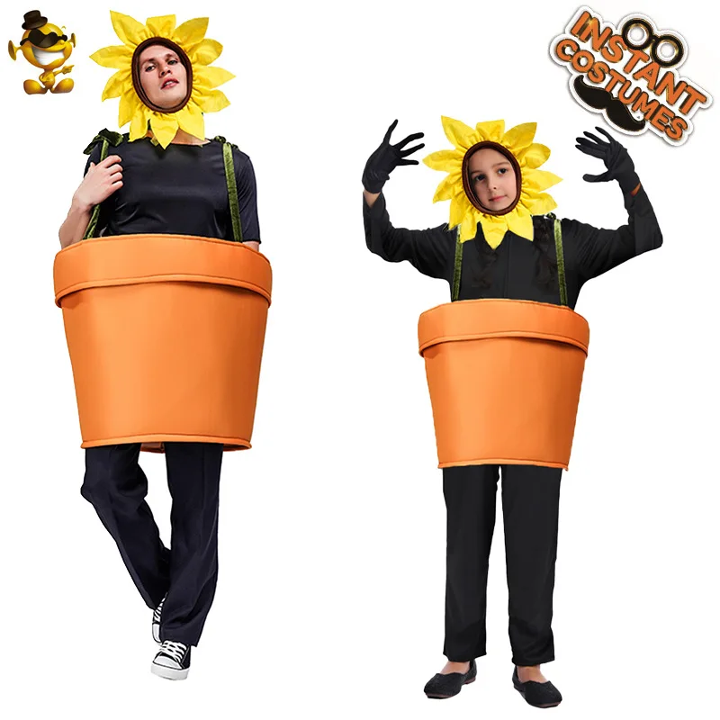 

Cosplay Funny Sunflower Potted Suit Plant Party Clothing For Men And Women