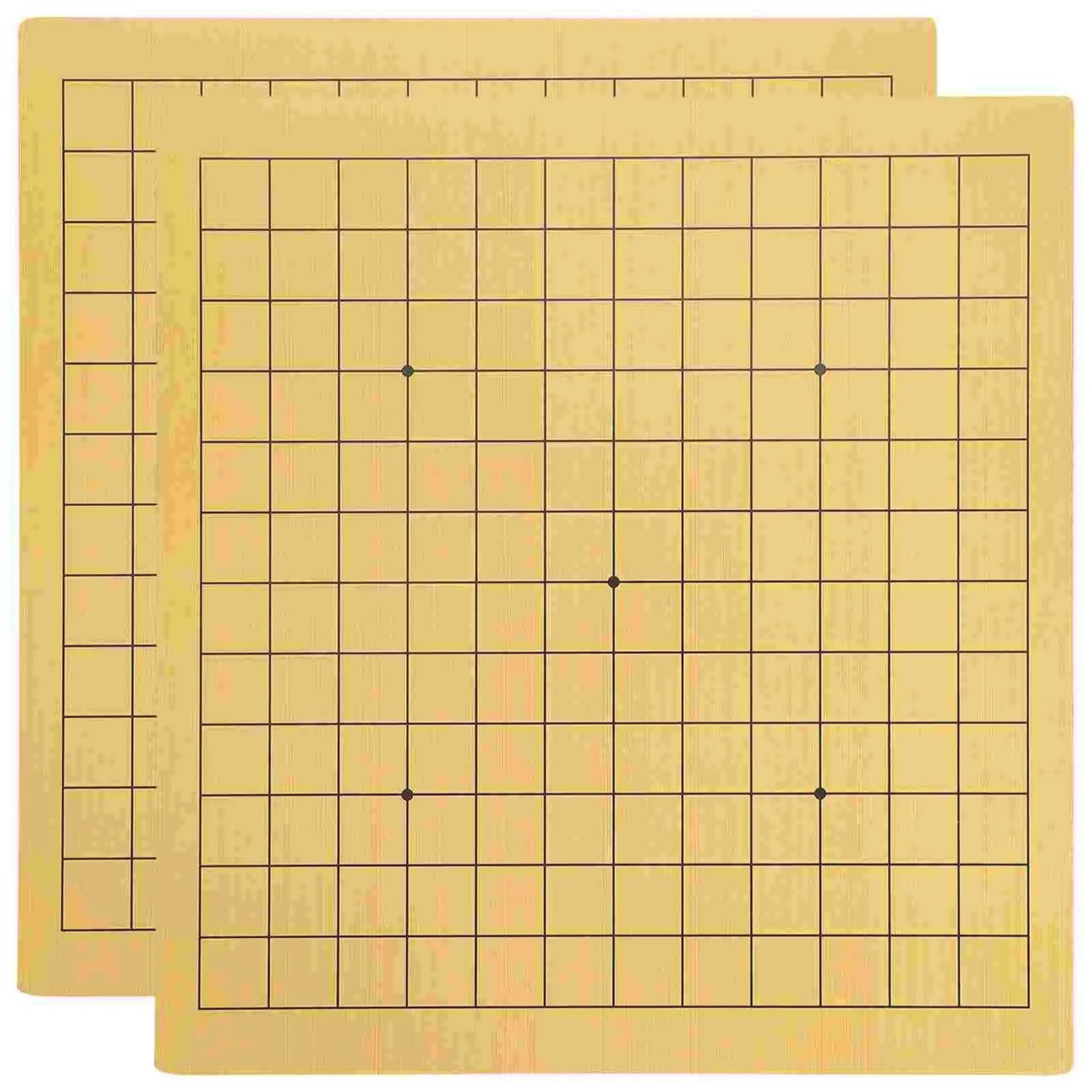 

2 Pcs Go Board Wood Foldable Chess Supplies Kids Educational Chessboard Strategic Games Wooden Checkerboard Travel Accessories