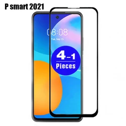 Full Coverage Tempered Glass Phone Screen Protector - 1 - 4 Pack for 1 pieces (P Smart Plus 2019)