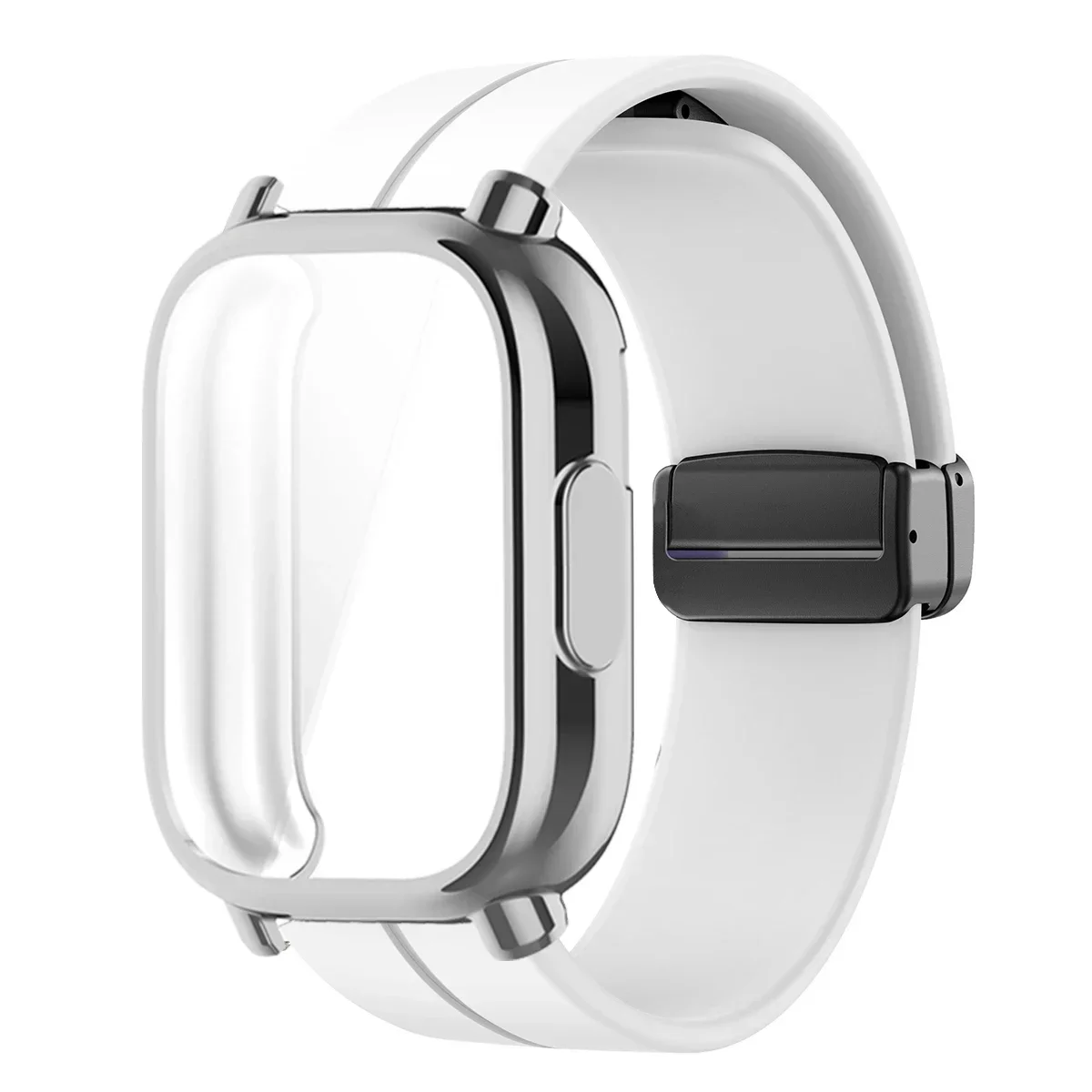 Enhanced TPU Case with Silicone Strap for Smartwatch Protection and Style