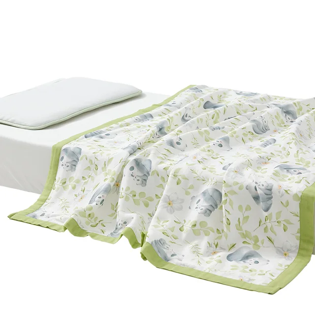 Spring and Summer Baby Bamboo Cotton Cover Blanket Bath Towel Type A Baby and Children's Quilt Gauze Cover Blanket 5