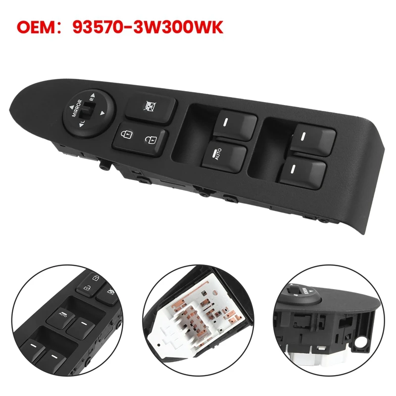 

Car Power Window Switch Front Left For Kia Sportage 2011-2017 93570-3W300WK Car Replacement Parts Accessories