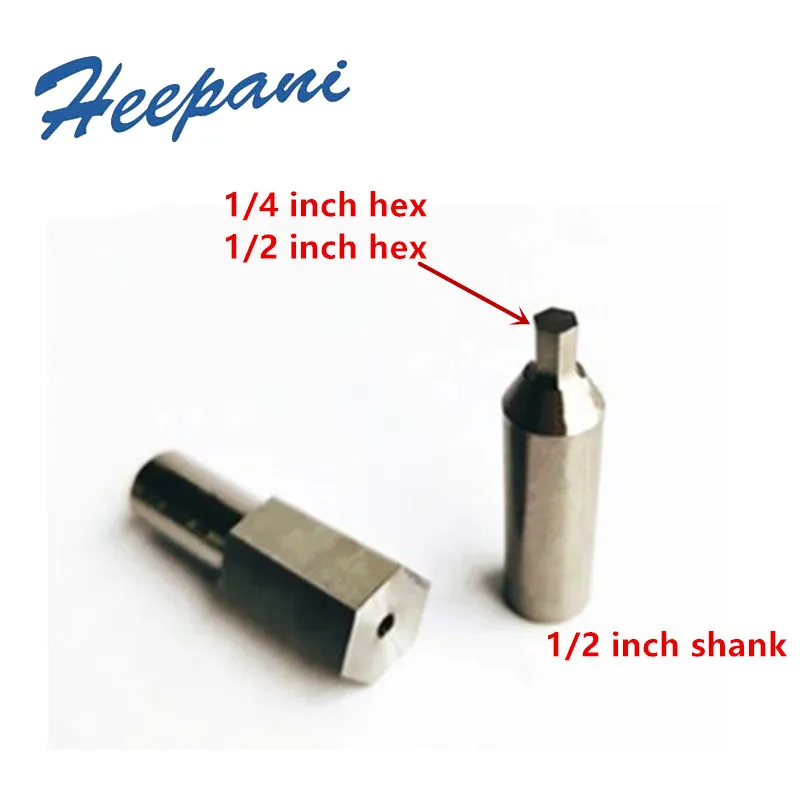 회전 브로치 절단 도구, 1/2 인치 생크, 1/4 인치 정사각형, 3/8 인치 정사각형, 1/4 인치 육각, 1/2 인치 육각