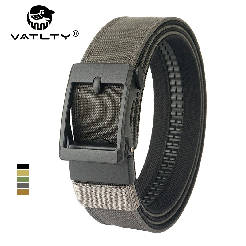 Mens Military Nylon Belt Matte Black Metal Automatic Buckle Army Belt Sport  Belt