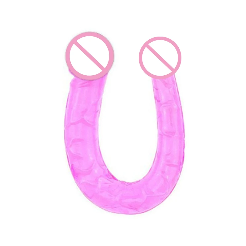 Adult Long Flexible Double Ended U Shape Dildo Penis Anal Plug Manual Vagina Massager G Sopt Sex Toy For Women No Vibrator