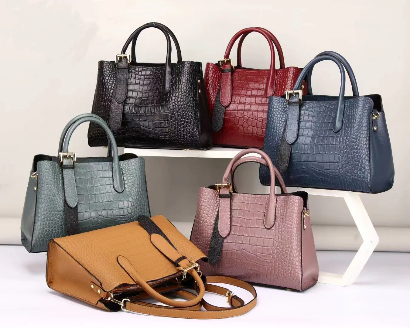 Genuine Leather Women Tote Bag