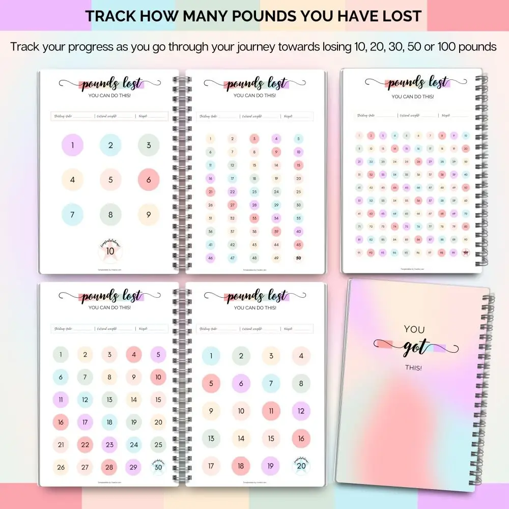 12개월 체중 감량 계획서 웰니스 플래너 목표 설정 월간 플래너 점진적 월간 측정 피트니스 저널