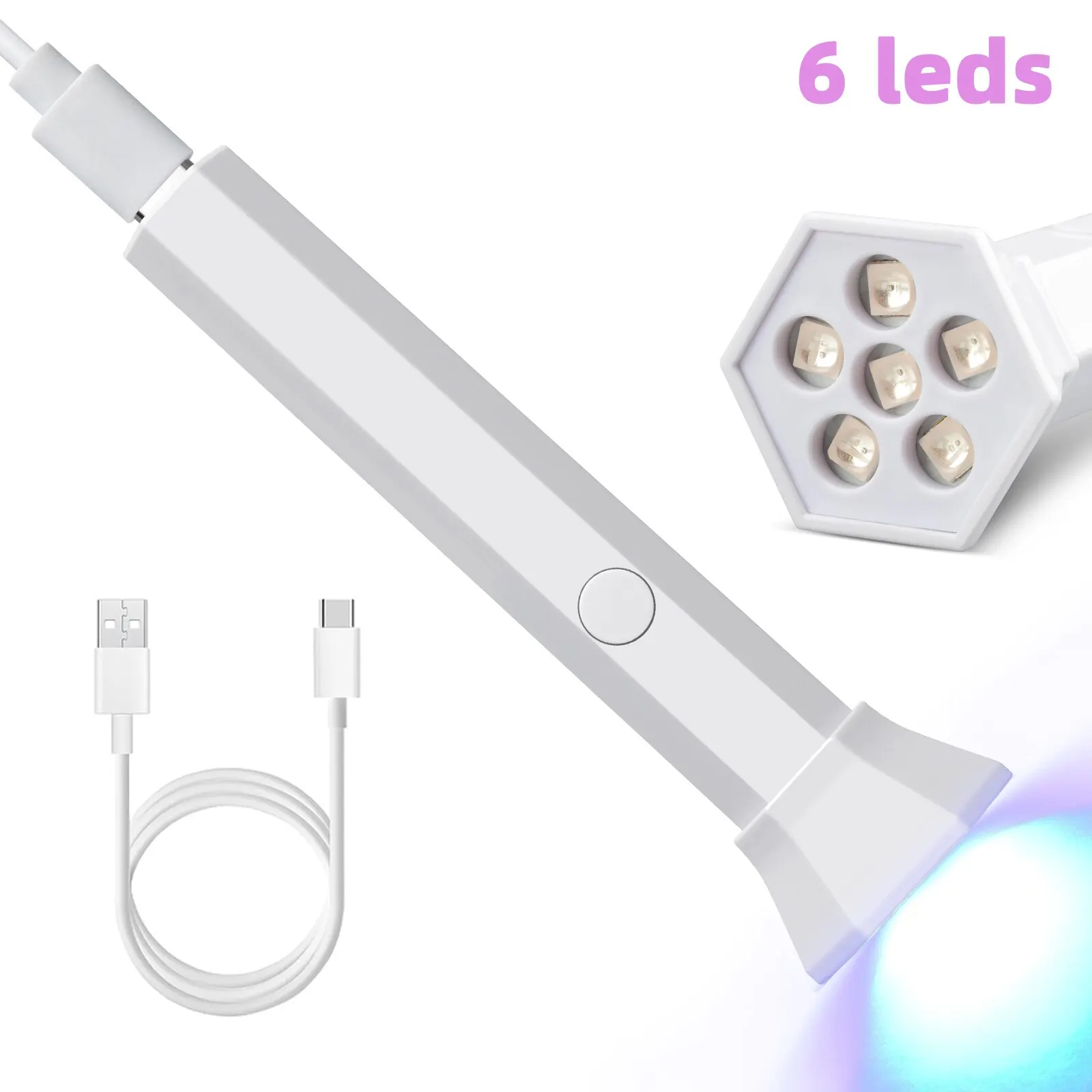 Compact LED Nail Dryer Lamp for Gel Polish - USB Rechargeable Quick Dry Manicure Tool