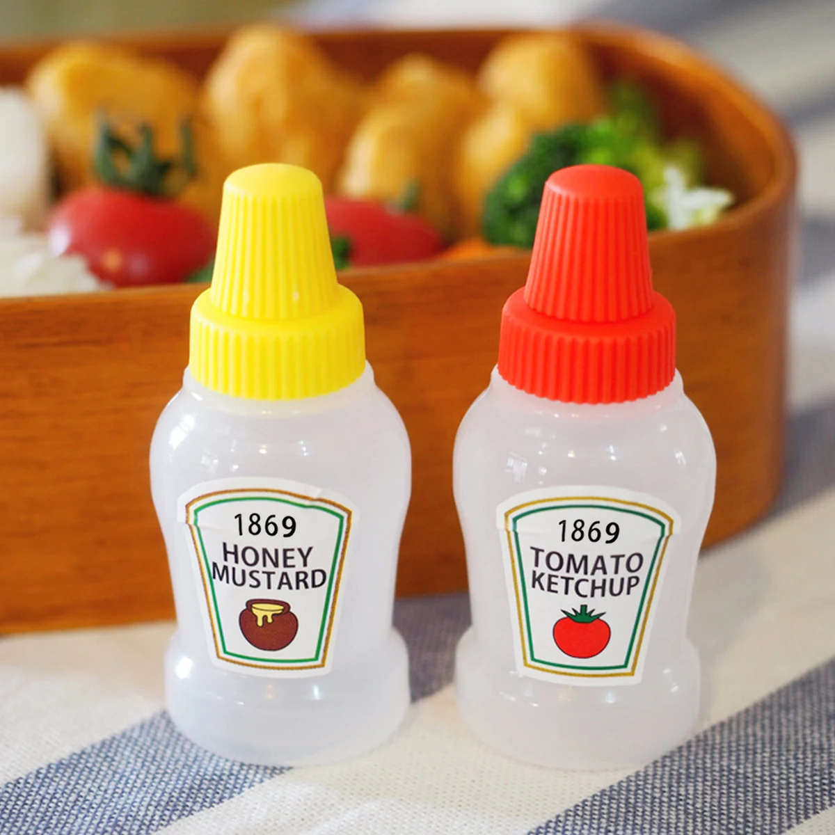 2pcs Condiment Squeeze Bottles Mini Squeeze Bottle Plastic