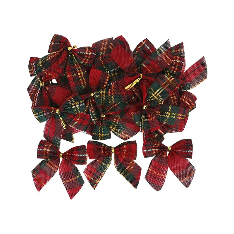 thumbnail image 1 of 20/10 piezas de mini lazos navideños para colgar en el árbol de Navidad, guirnaldas de bricolaje, manualidades, decoraciones navideñas para el hogar, regalo de Año Nuevo 2024, 1 of 5