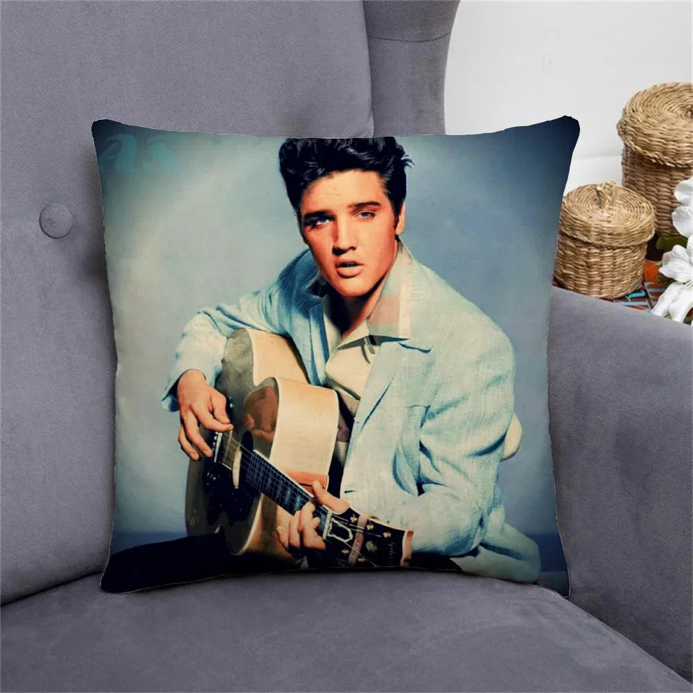 E-Elvis Cushions Decorative Pillows Sofa Lounge Chairs Pillowcase 45*45 Body Pillow Cover 45x45 Chair Cushion Short Plush