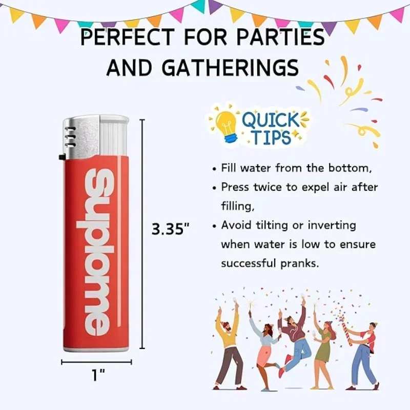 Joke Toys Stress Relief Toys Childrens Toys Funny Water Lighter Toy For Children's Parties Press To Spray Water Party Supplies Jokes Decompression Toy For Kids Adults