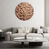 Round Corrugated Mirror Metal Background Wall Decoration, Stainless Steel Pendant, Living Room, Bedroom, Villa Wall Decoration 3