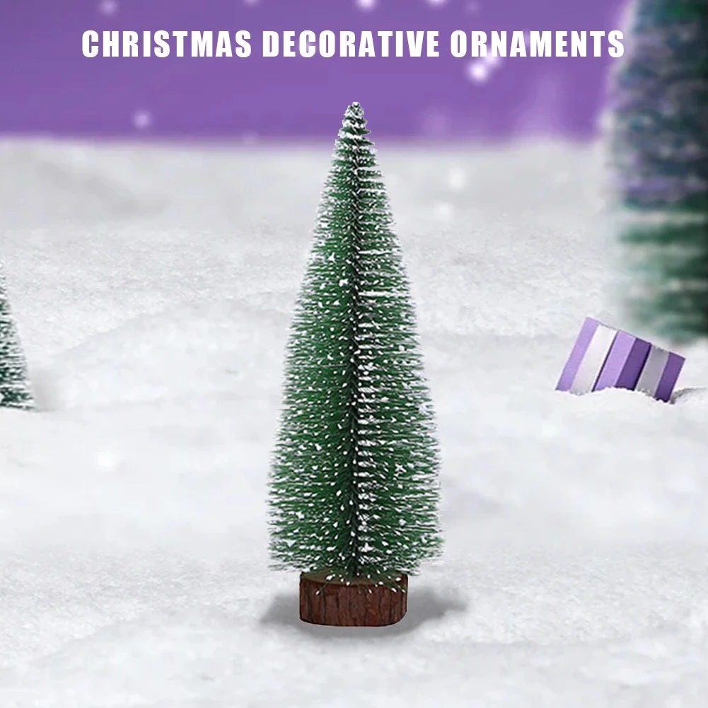 Мини Рождественская елка с деревянной основой, бутылка, щетка, елки,  Рождественская елка, украшение для рождества, праздника, Искусственная елка,  домашняя настольная | AliExpress