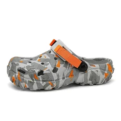 Men's Camouflage Clog Slippers - Versatile Outdoor & Home Footwear - 45 (Orange)