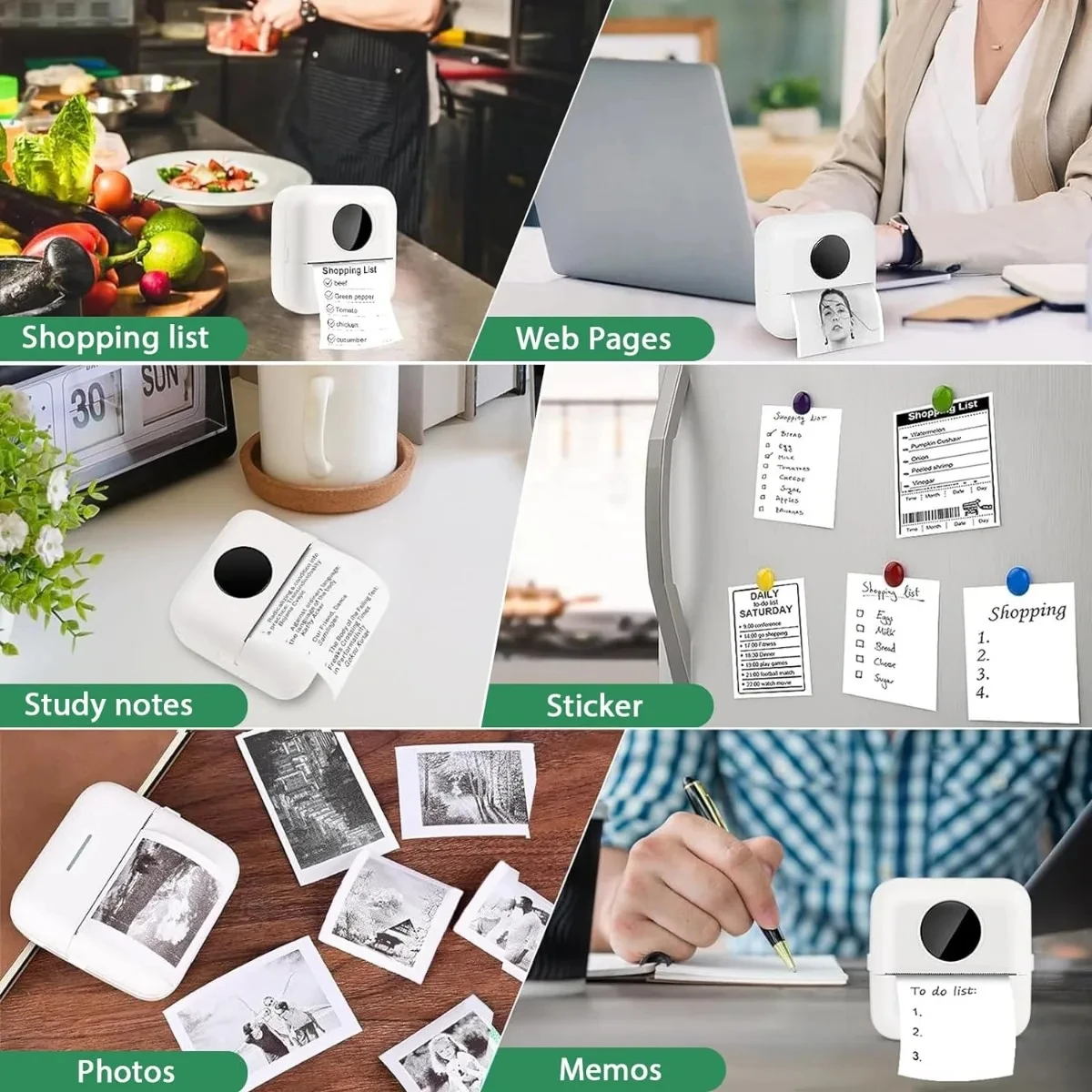 Mini Printer Paper Thermal Sticker Paper Self-adhesive Printer Photo Labels For Photos Notes 5.7 x 2.5cm 20PCS sticker paper thermal sticker paper printable sticker paper