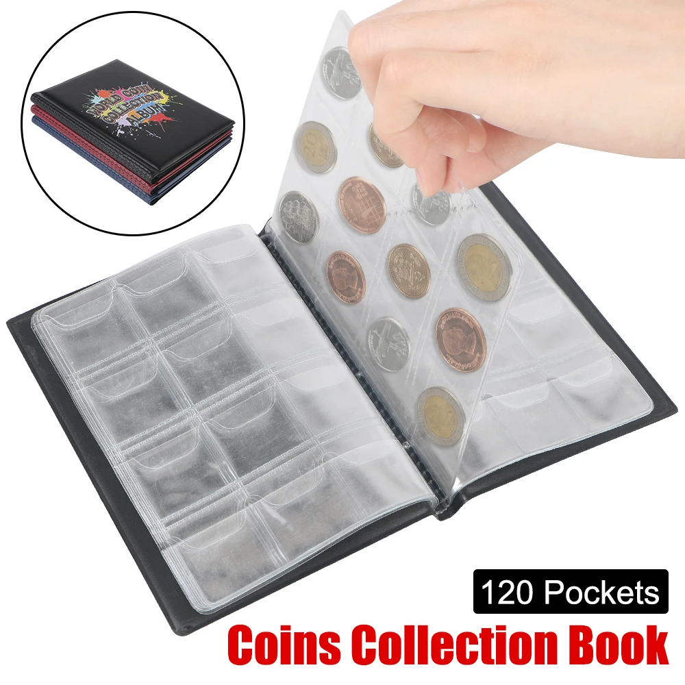 Scrapbook 120 Pockets Money Organizer Coin Album Holders Album For Coins Stamp Photo Album Collection Book Home Decoration