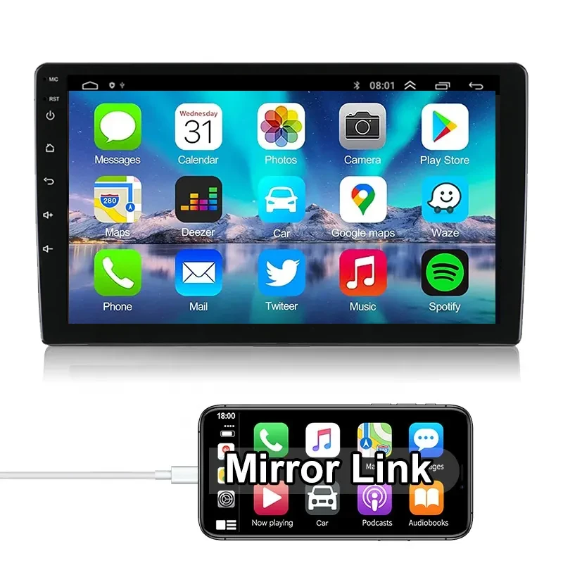 

9 inch 1+16GB 2 din Android 12 Car Stereo Touch Screen Car Radio Autoradio Video GPS WIFI Car DVD Player