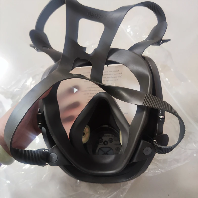 6800 Painting Spray Gas Mask Organic Vapors Safety Reusable Full Face Mask Respirator Grey Medium