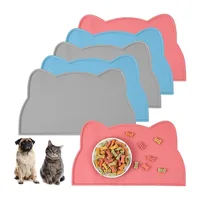Food Grade Silicone Cat Mat Anti-dirty Easy to Clean Cats and Dog Bowl Mats Waterproof and Leak-proof Anti-slip Pad Pet Product 1