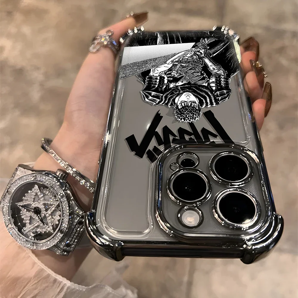 Berserk Guts Hot Blood Anime Plating Anti-Fall Airbag Case