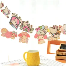 

Hello Kitty Festive Pull Flower Melody Gemini Bunting Wall Hanging Festive Birthday Party Arrangement Decorative Pull Flower