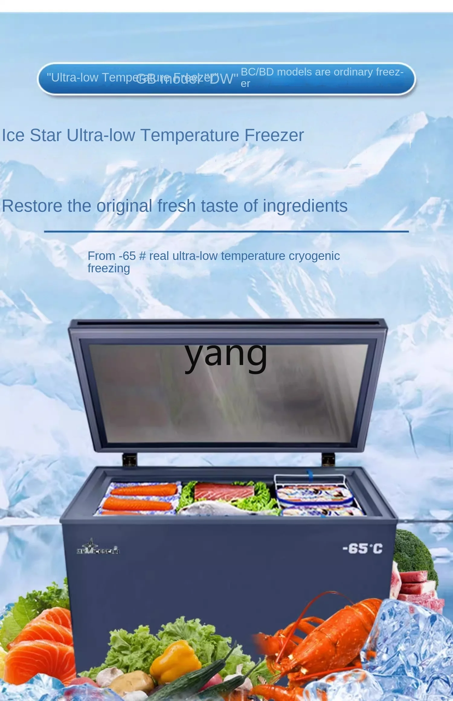 L'm'm Household minus-40/60 Degrees Freezer Refrigerator Commercial Seafood Quick Freezer