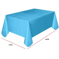 Disposable Tablecloth 137x183cm White Red Blue Birthday Wedding Tablecloth PE Foil Waterproof Dining Table Cover for Party 2