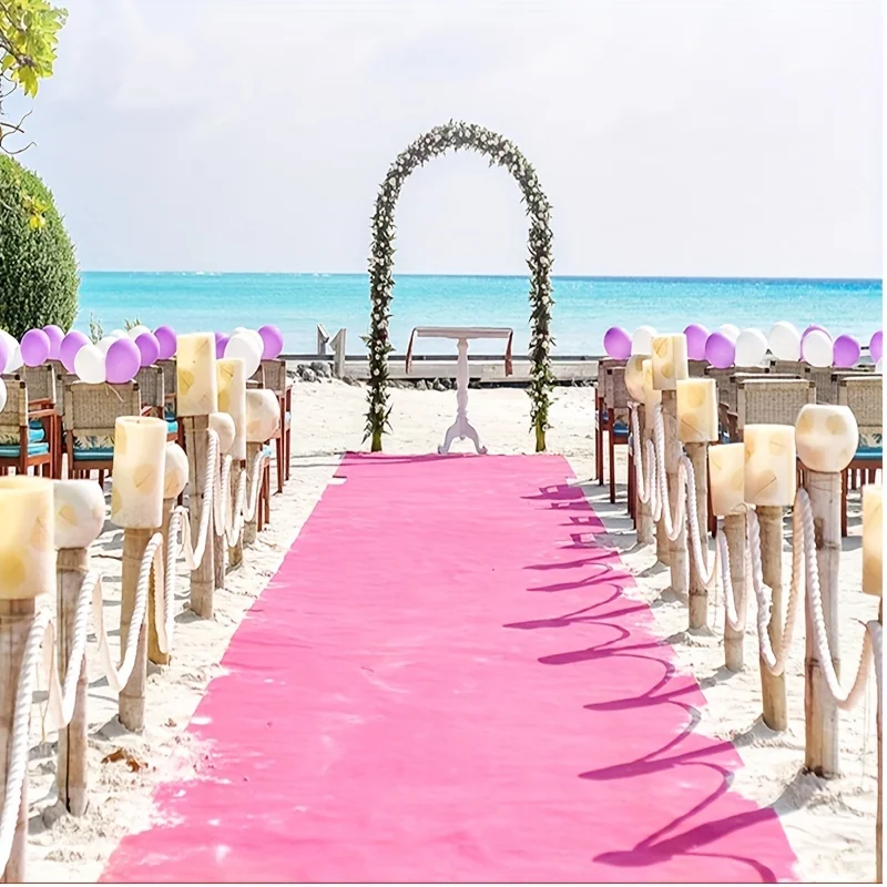Wedding carpet Pink Non Woven Ceremony Party Stage Carpet Non Slip Running Walkway