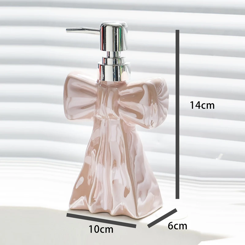 Creative Ceramic Soap Box , Light luxury Cute Bow Shaped Soap Dishes, Home Bathroom Kitchen Supplies, Bathroom storage rack, 1Pc