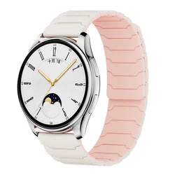 Magnetic Silicone Loop Strap - Versatile 22mm/20mm Band - 22mm watch strap (08 Starlight   Powde)