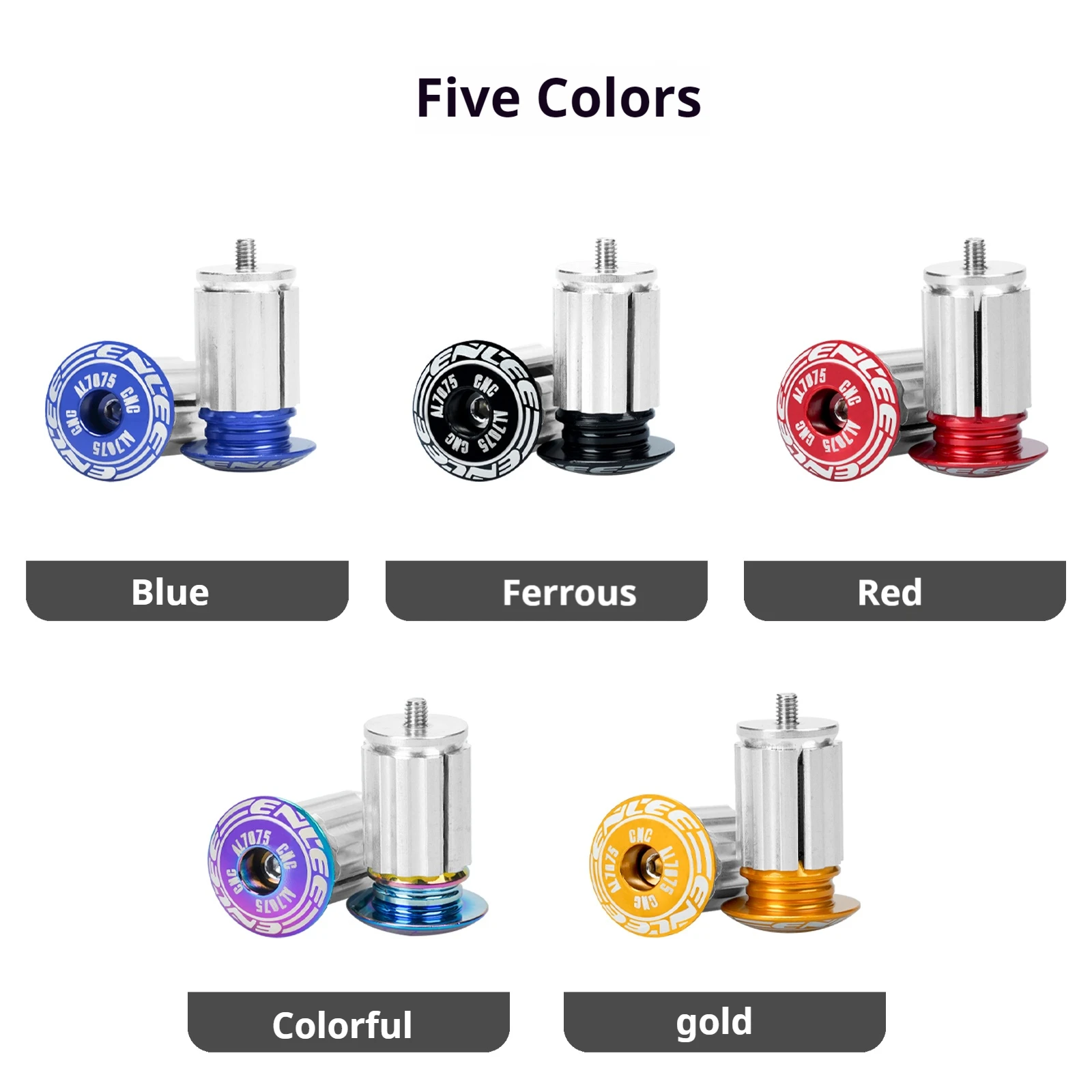 ENLEE Bicycle Handlebar Plug Aluminum Alloy Handle Bar End Cap For Mountain Road Bike Folding Expansion Plug Cycling