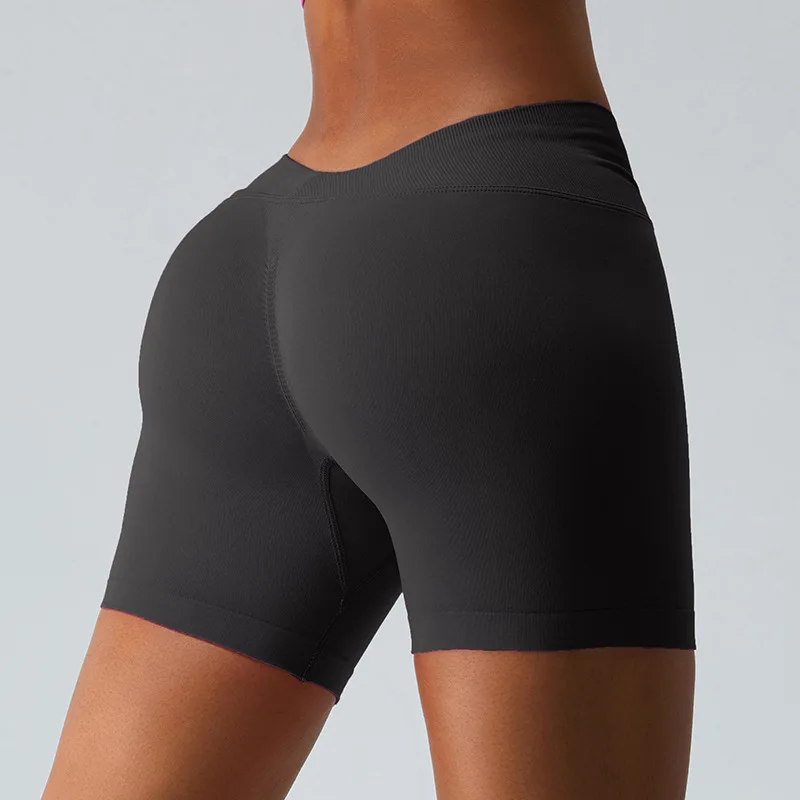 Sports Leggings Women Seamless V-waist Hip Lifting High Waist Workout Scrunch Fitness Gym Wear