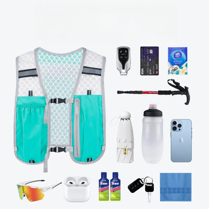 Running Outdoor Cycling Vest Nylon Lightweight Sports Storage Backpack Hiking Trekking Breathable Adjustable Straps Fitness Gear 4