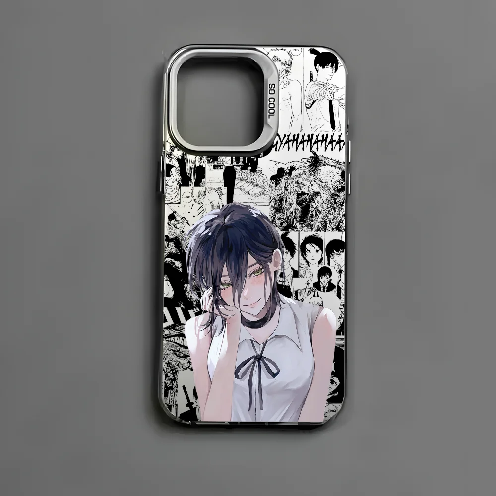 Cool Anime R-Reze Black Matte Multicolor Laser Metallic Aurora Phone Case