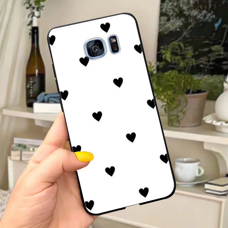 Cute Letters Soft Silicone Phone Case Cover - For Samsung Galaxy S7 Edge